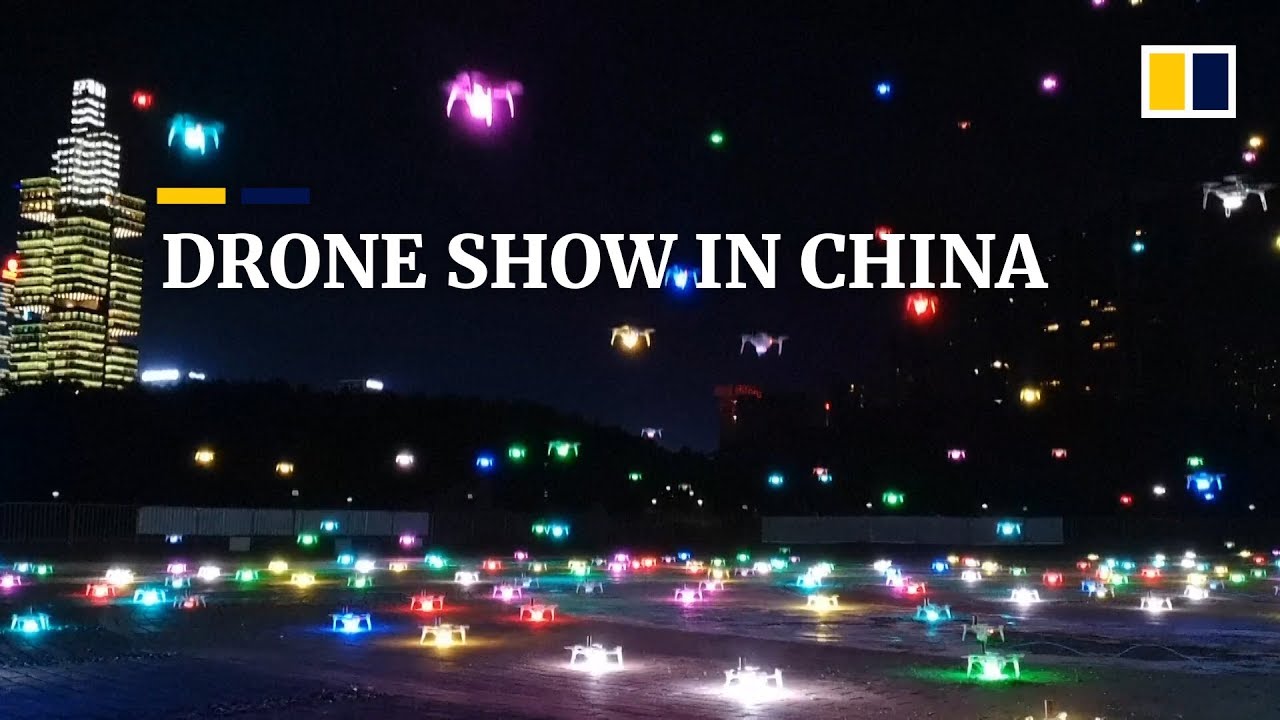 Drone show year china drones chinese light ring